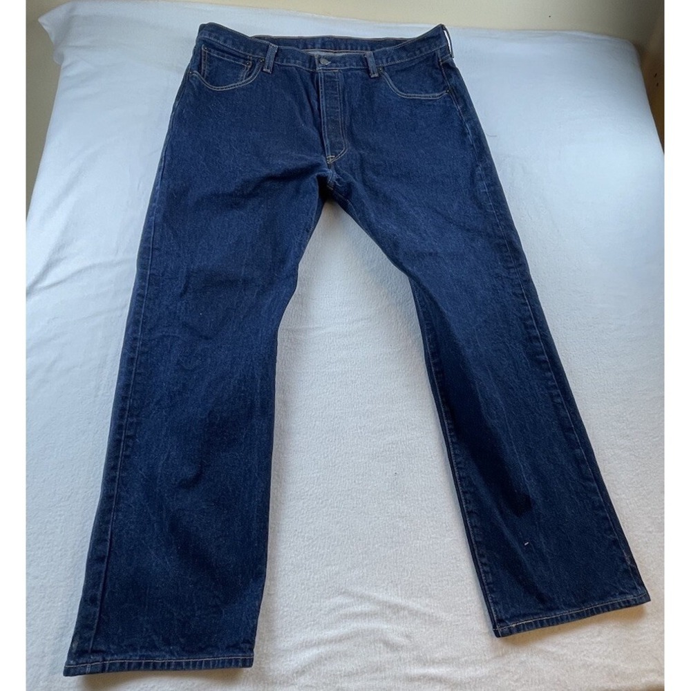 Levis 501 XX Jeans Mens 42x 32 Blue Original Straight Denim Button Fly Med Wash